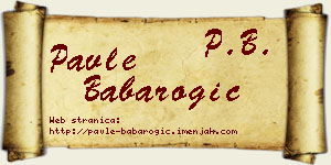 Pavle Babarogić vizit kartica